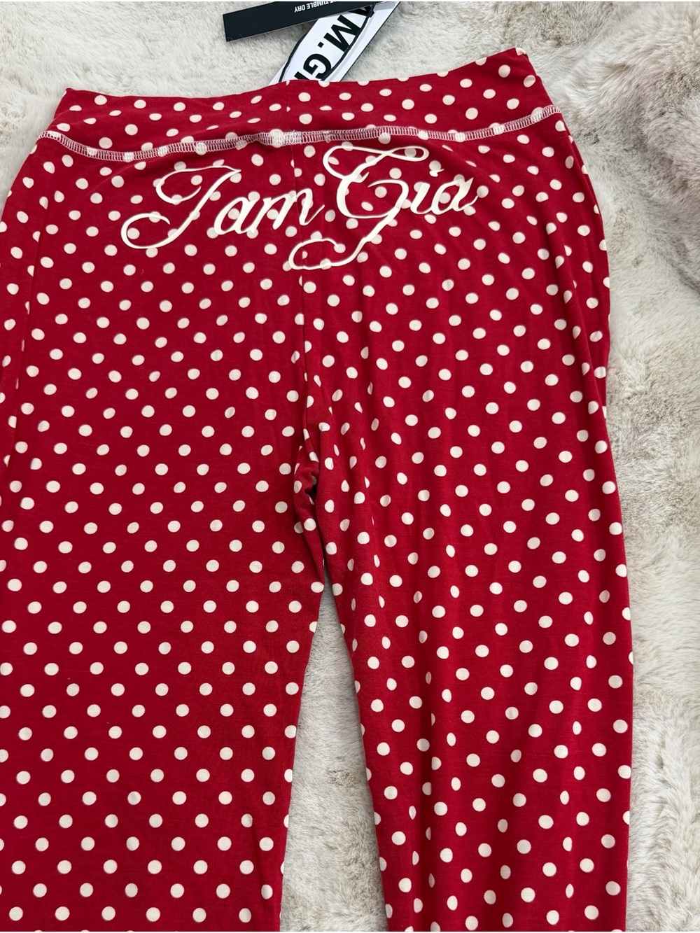 I.AM.GIA Red Polka Dot Track Pants